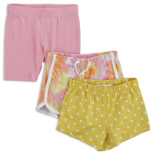 Young Hearts Toddler Girls 3Pk Bike Shorts  - yellow 3T